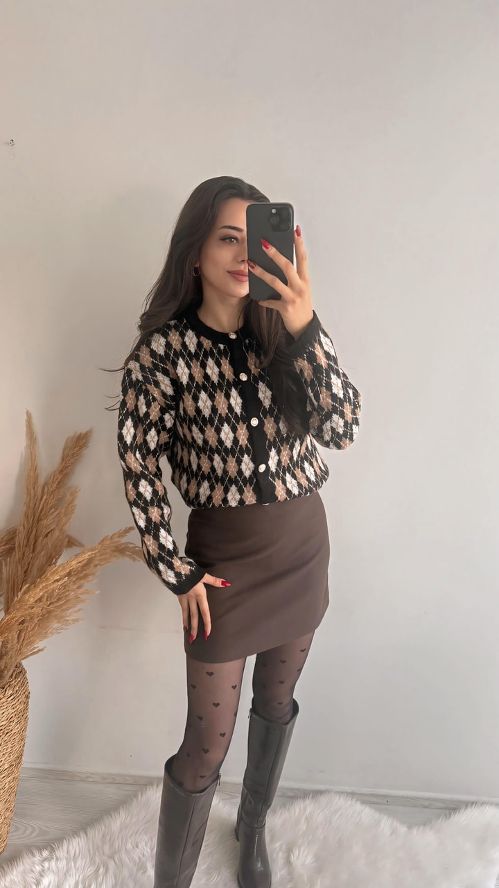 Kaylea Lüx Kalite Kahve Etek 