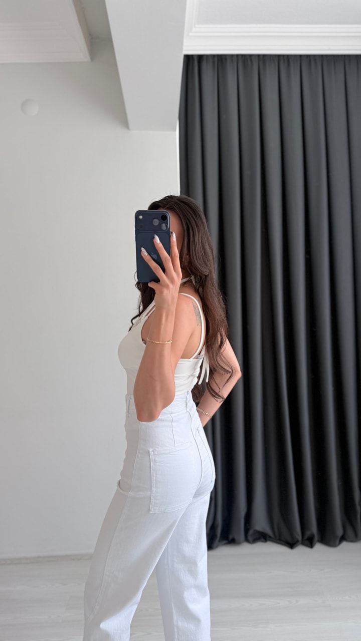Kindy Beyaz Dantel Detaylı Bodysuit
