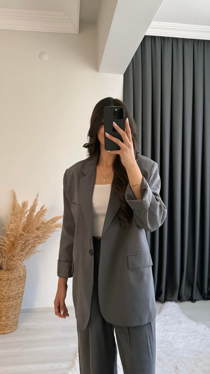 Ruper Premium Antrasit Pantalon Ceket Takım