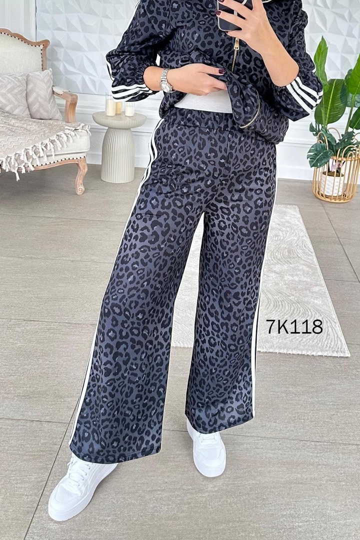 2 İplik Leopar Desenli Takım