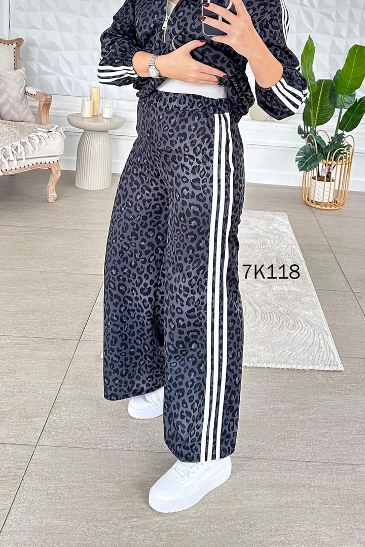 2 İplik Leopar Desenli Takım