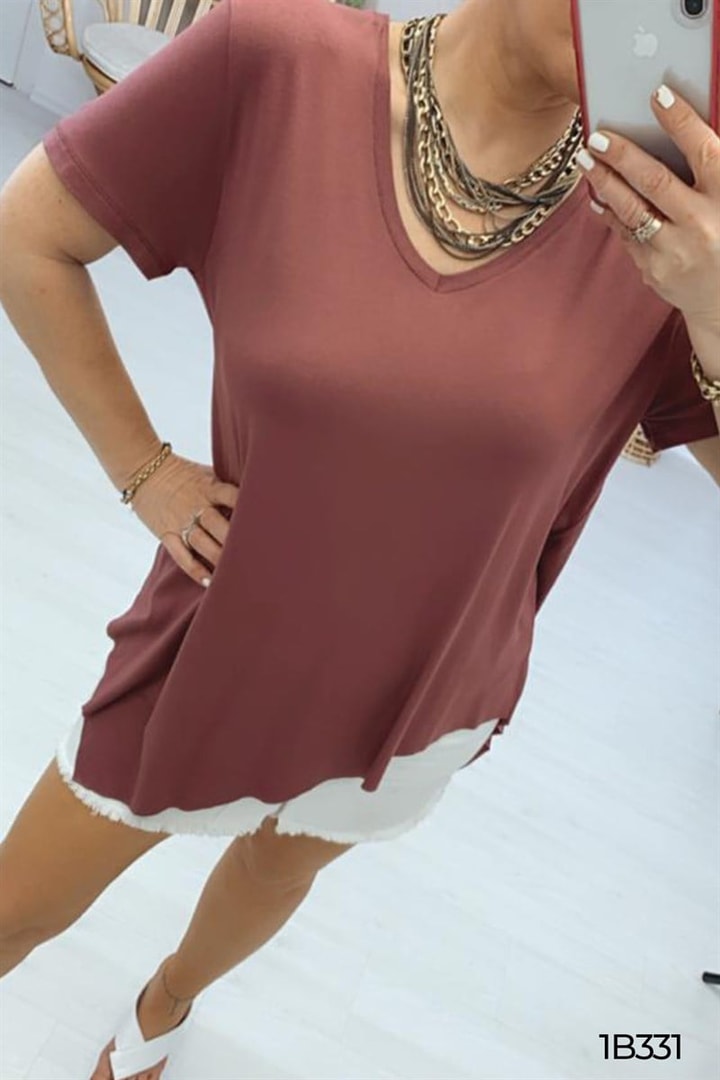 Asimetrik Bambu Tshirt