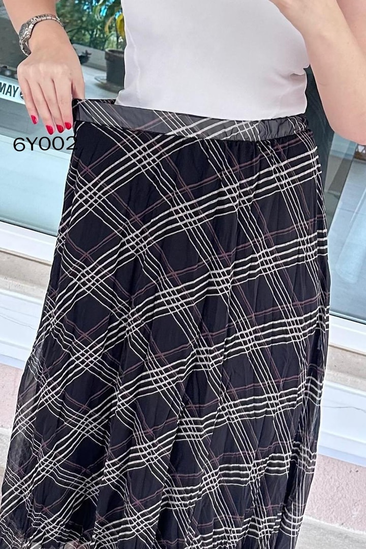 Asimetrik Kesim Şifon Etek