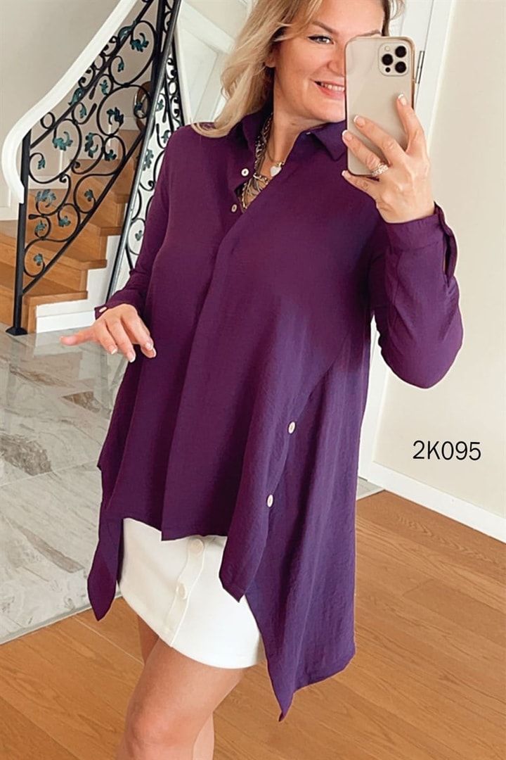 Asimetrik Kesim Tunik Gömlek