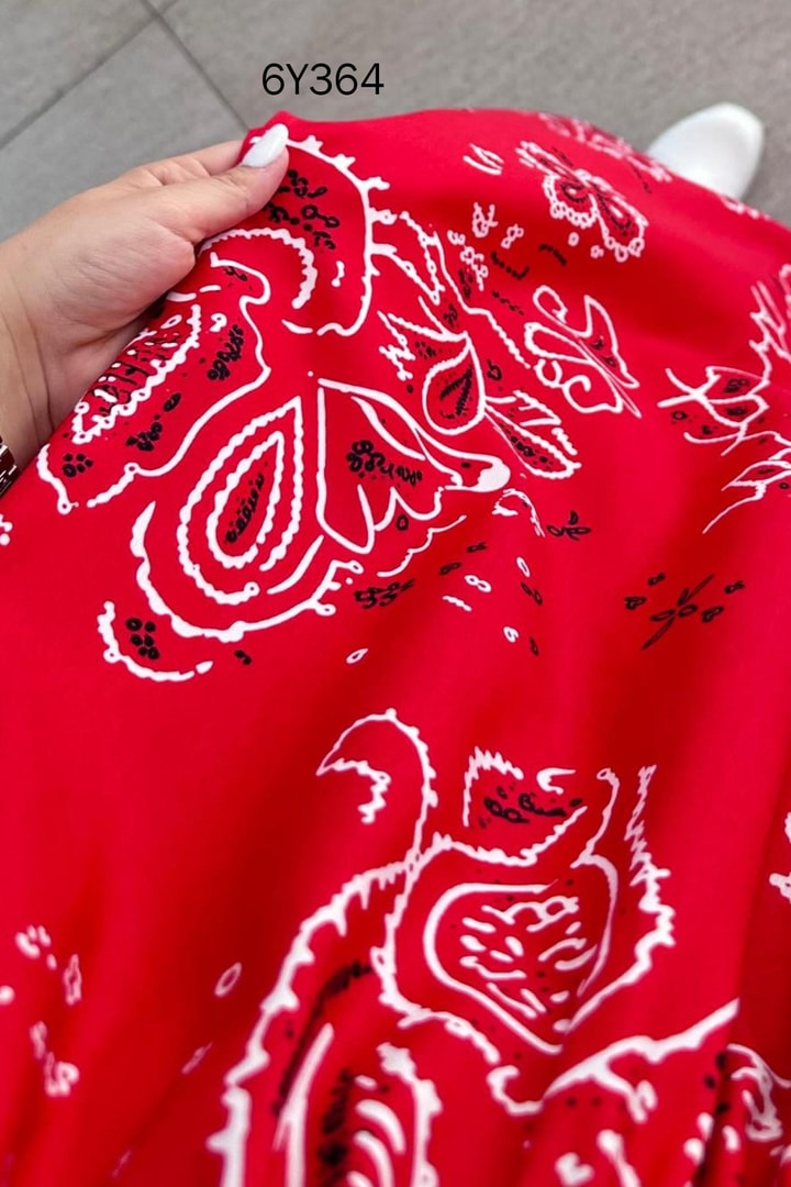 Askılı Bandana Hediyeli Vera Kumaş Elbise