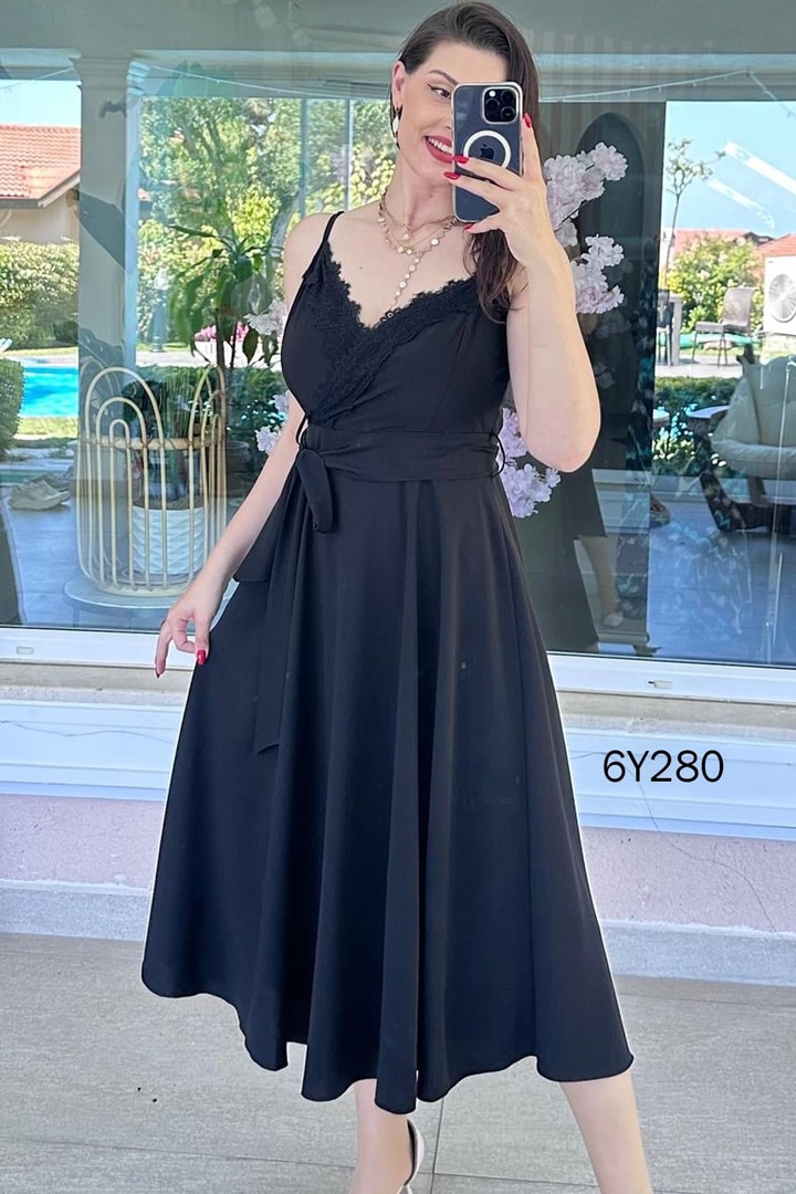 Askılı Jesika Kumaş Elbise