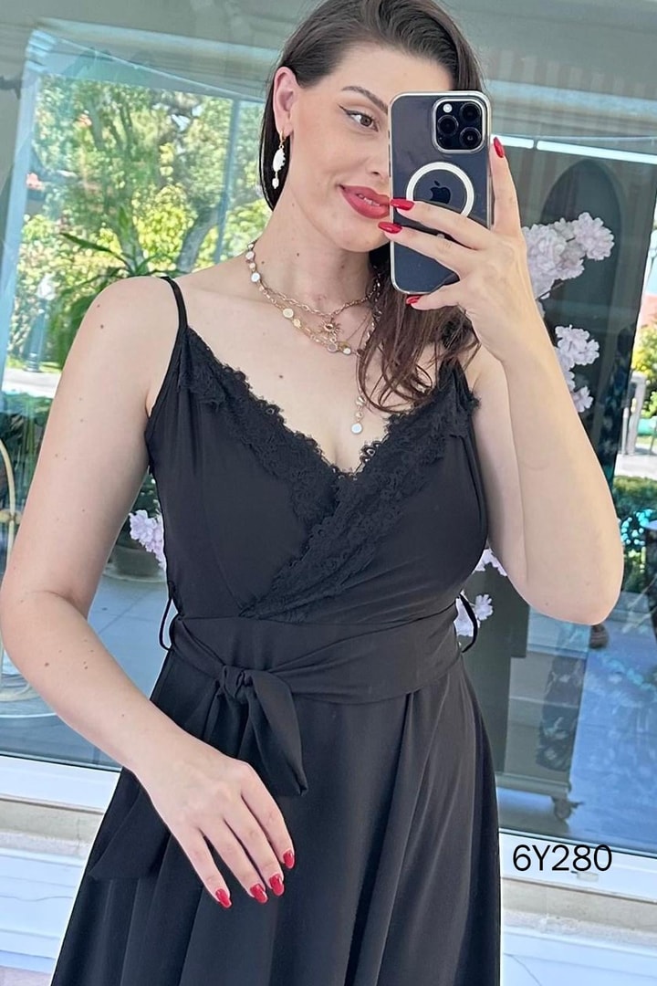 Askılı Jesika Kumaş Elbise