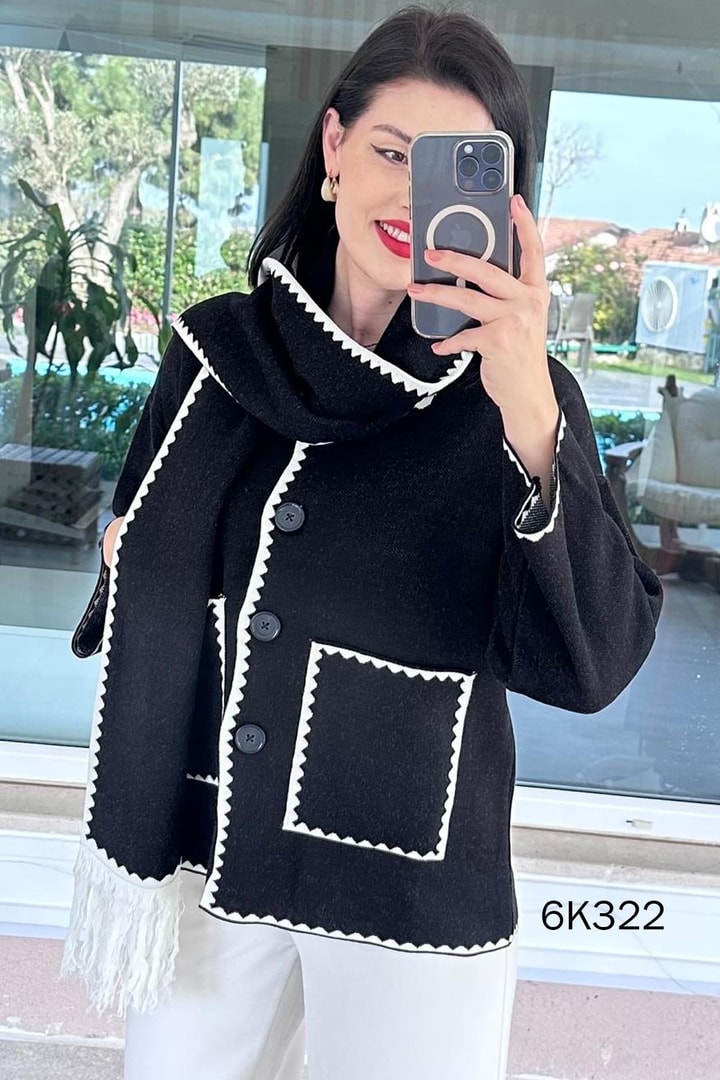 Atkılı Triko Hırka