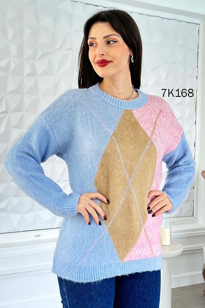 Baklava Desen Triko Bluz