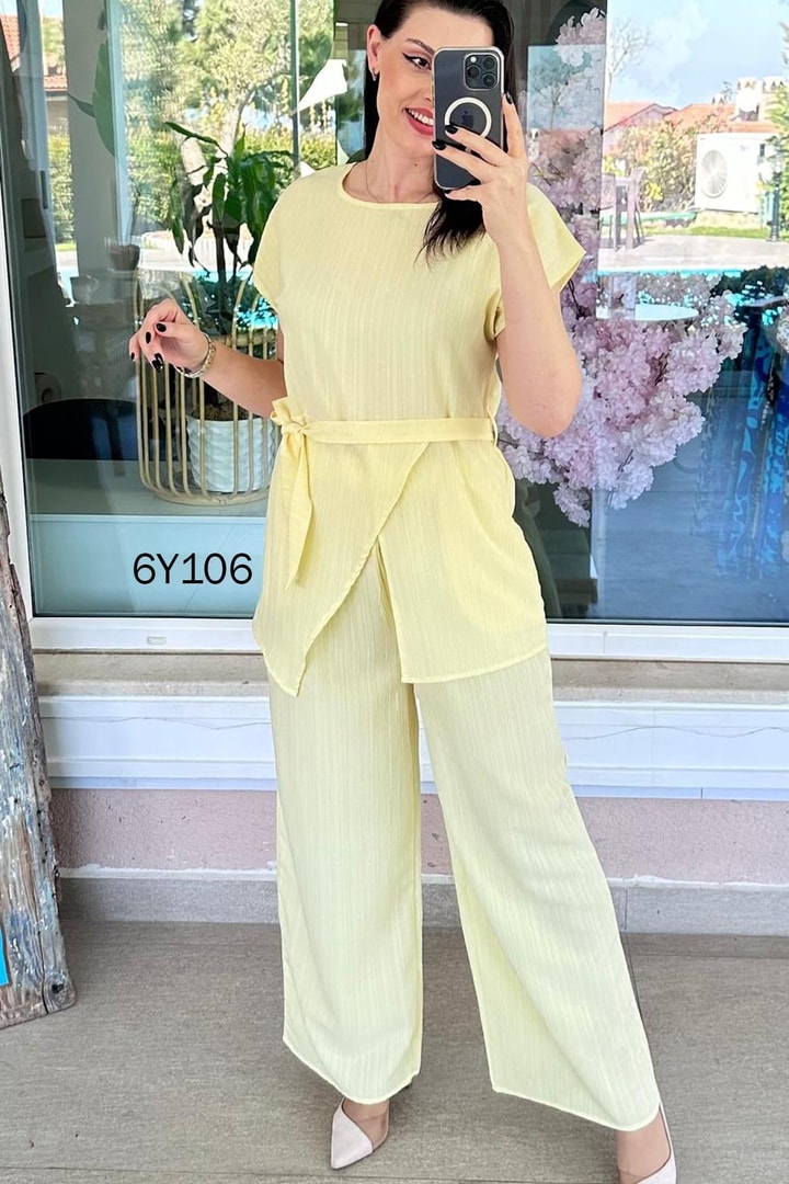 Belden Bağlamalı Pamuk Takım