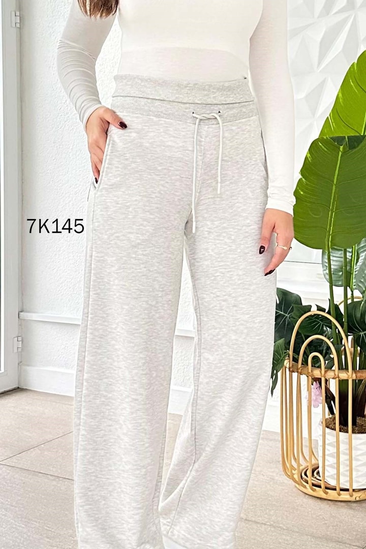 Beli Korsajlı 3 iplik Eşofman Altı