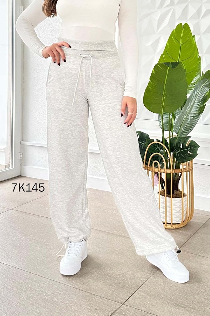 Beli Korsajlı 3 iplik Eşofman Altı