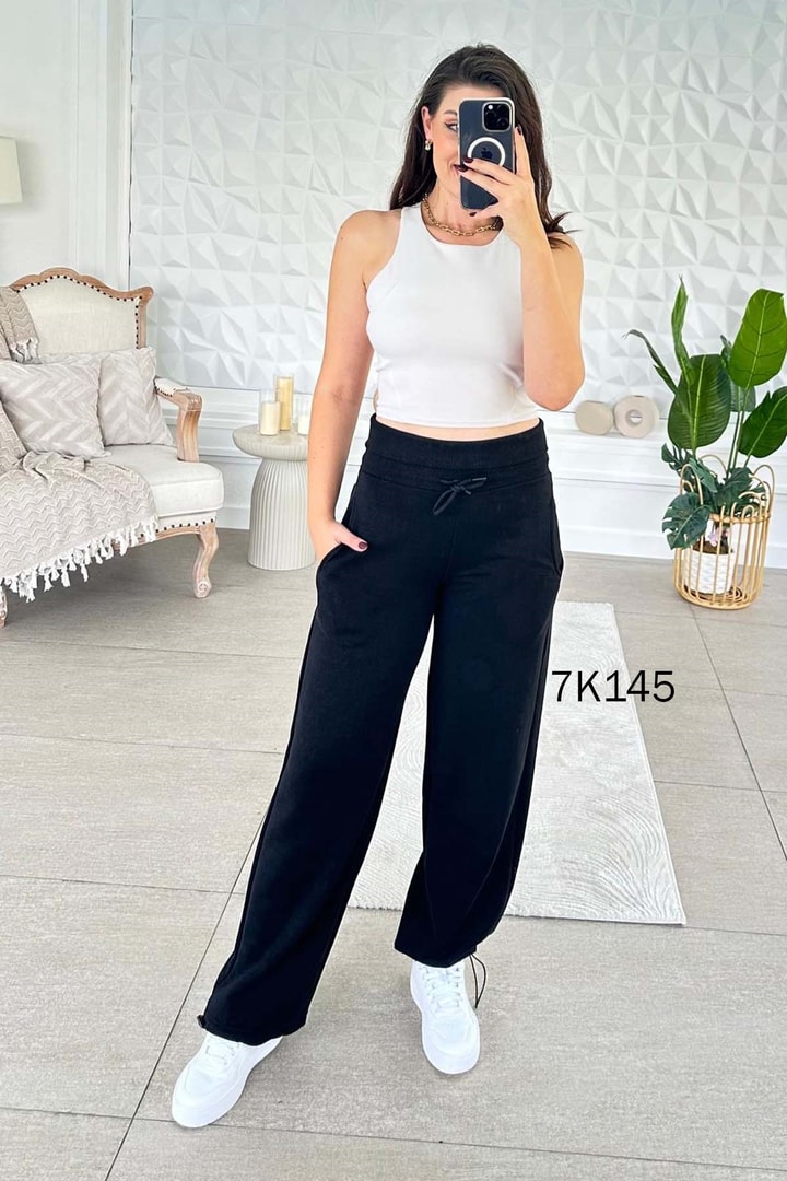 Beli Korsajlı 3 iplik Eşofman Altı