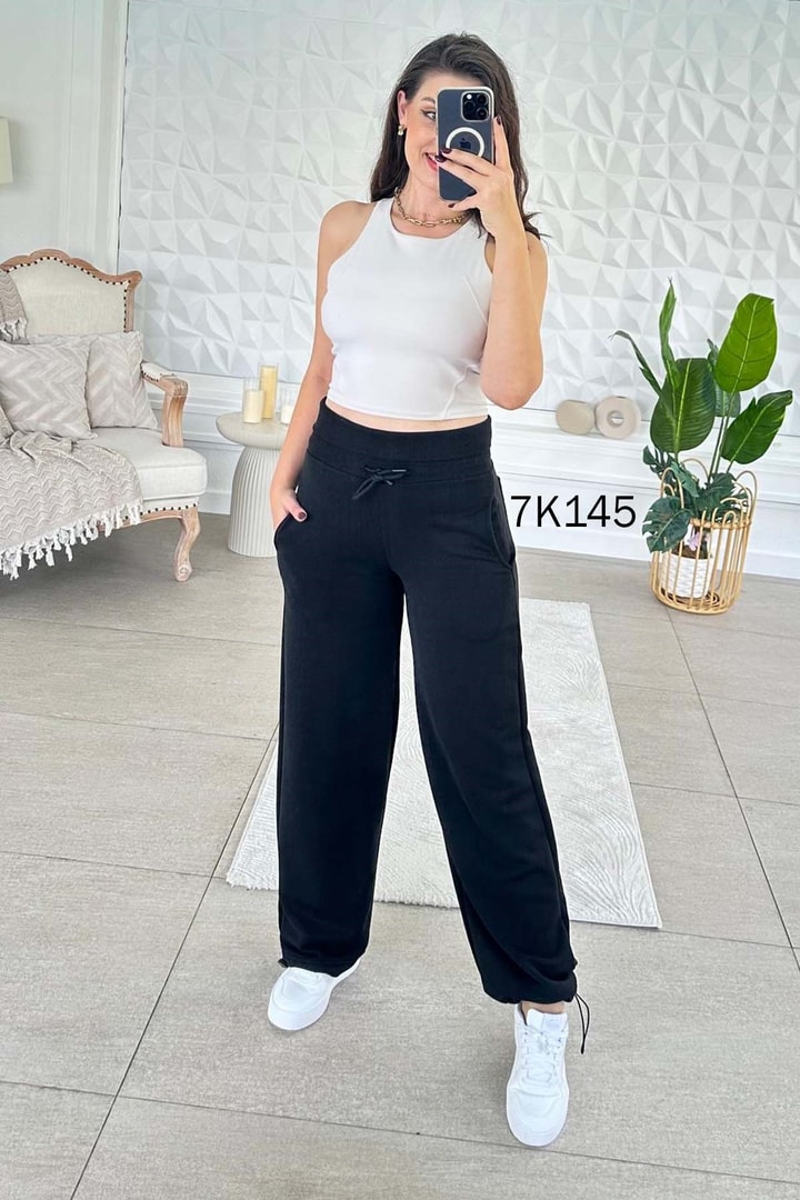 Beli Korsajlı 3 iplik Eşofman Altı