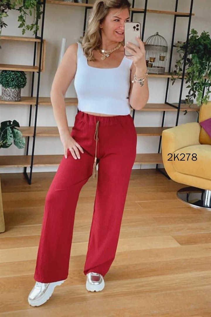 Beli Lastikli Bürümcük  Pantolon