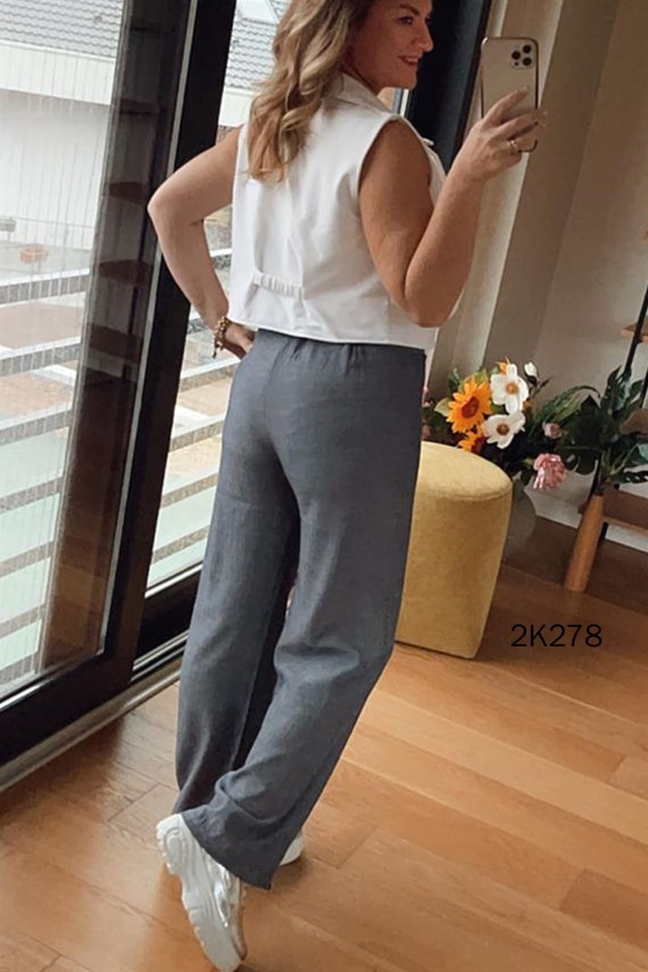 Beli Lastikli Bürümcük  Pantolon