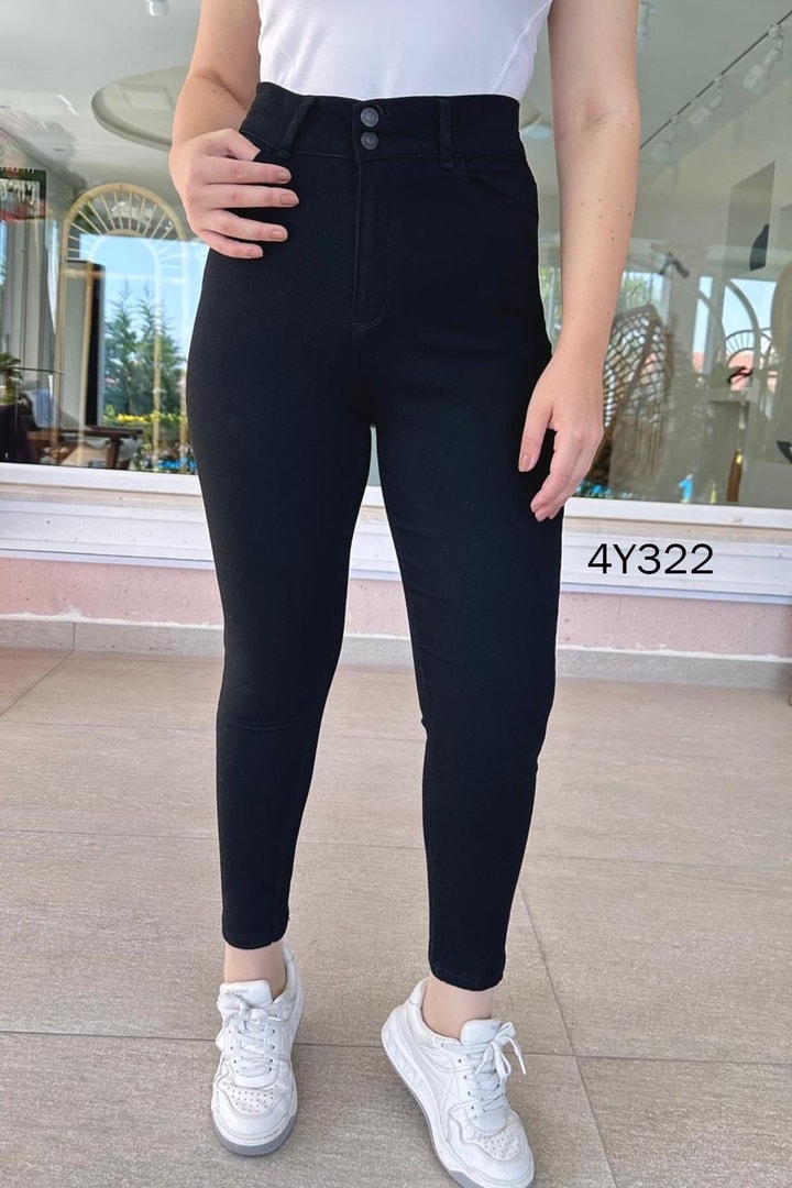 Beli Lastikli Dar Paça Kot Pantolon