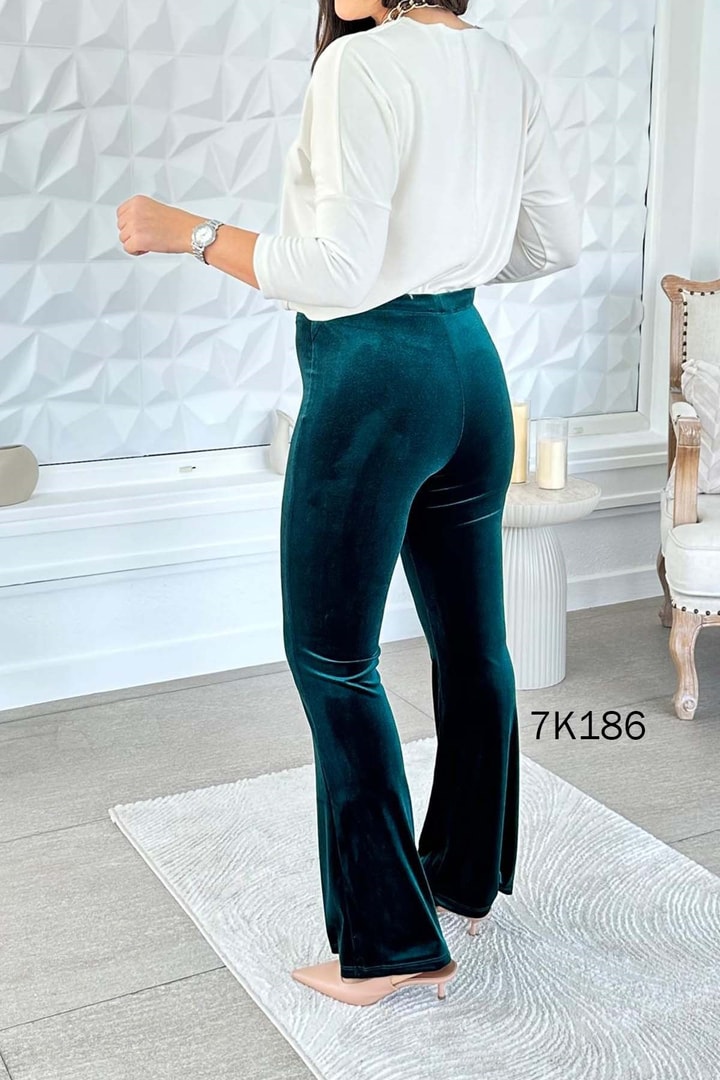 Beli Lastikli Kadife Pantolon