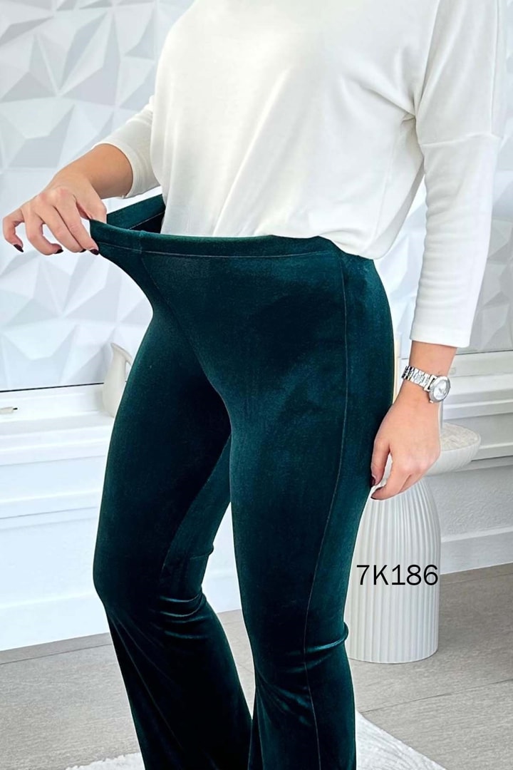 Beli Lastikli Kadife Pantolon