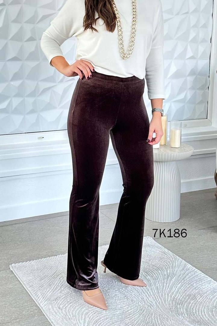Beli Lastikli Kadife Pantolon
