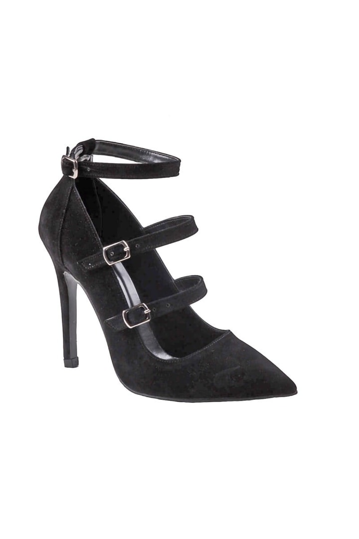 Bilekten Bağlamalı Bantlı Stiletto