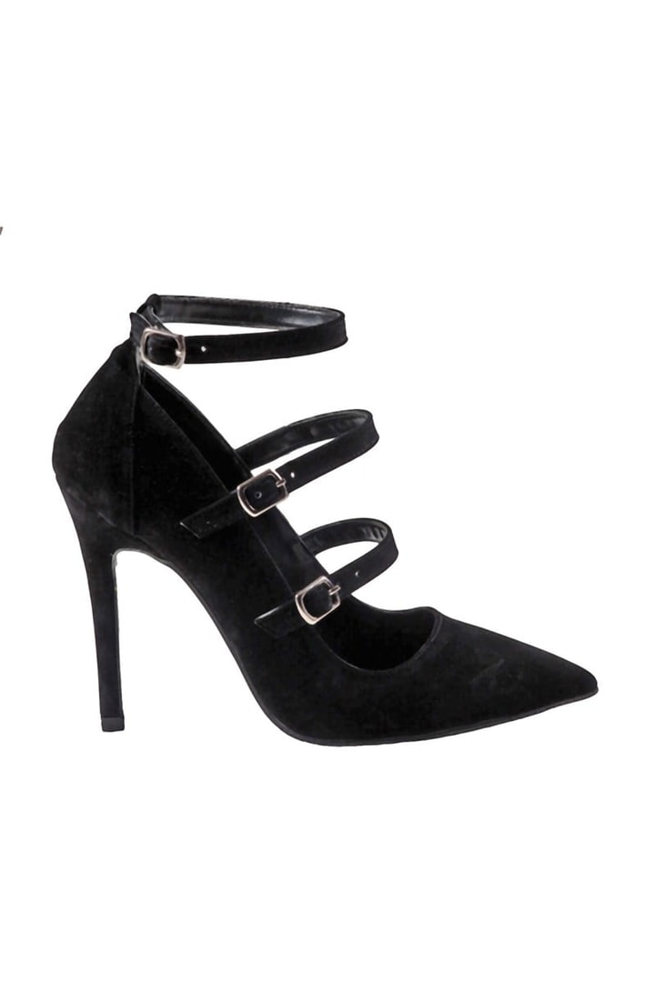 Bilekten Bağlamalı Bantlı Stiletto