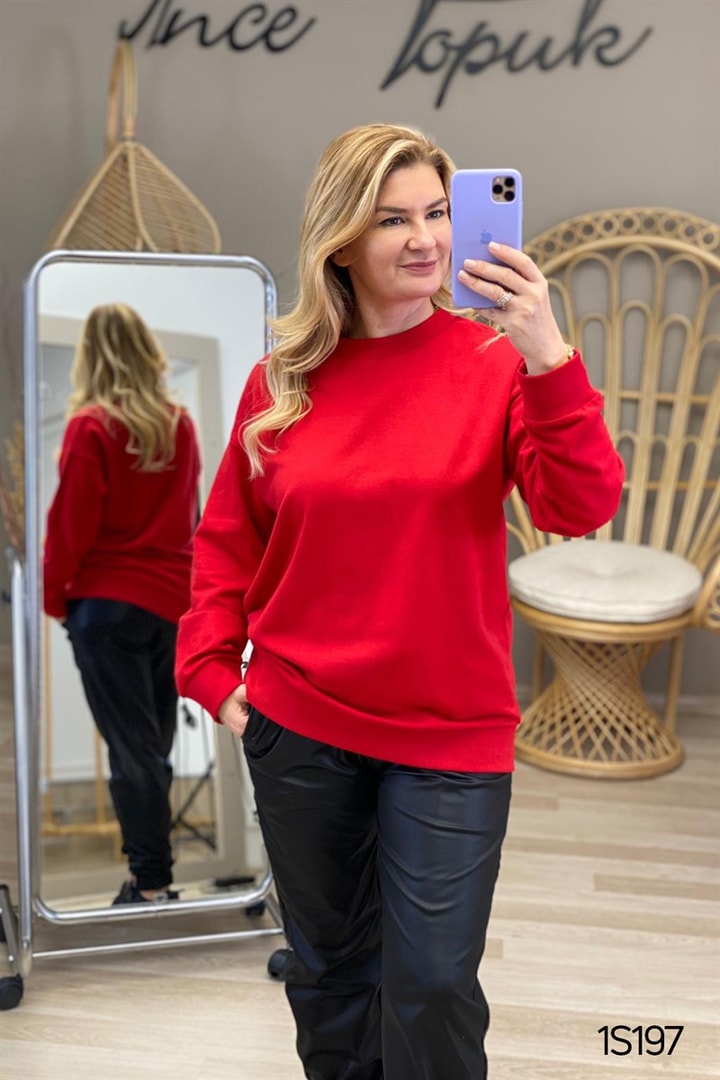 Bisiklet Yaka  Sweatshırt