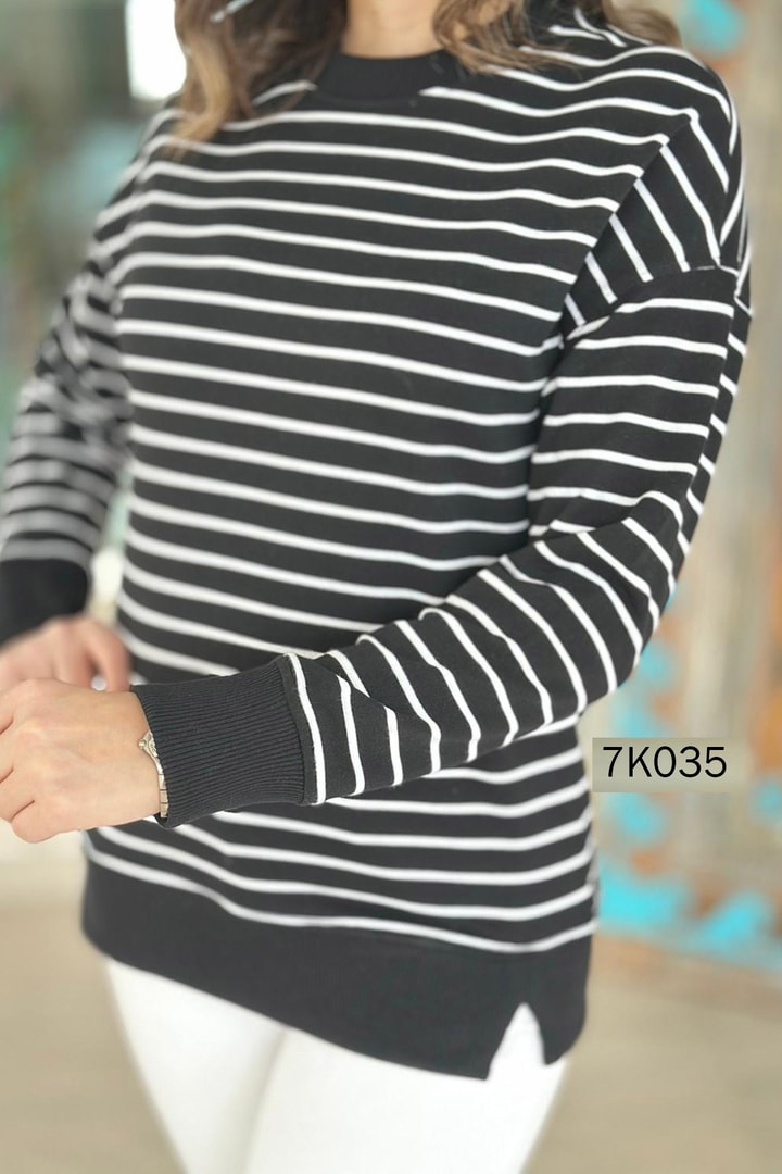 Bisiklet Yaka 2 İplik Sweatshirt