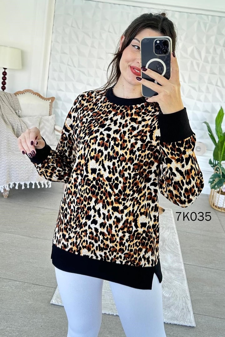 Bisiklet Yaka 2 İplik Sweatshirt