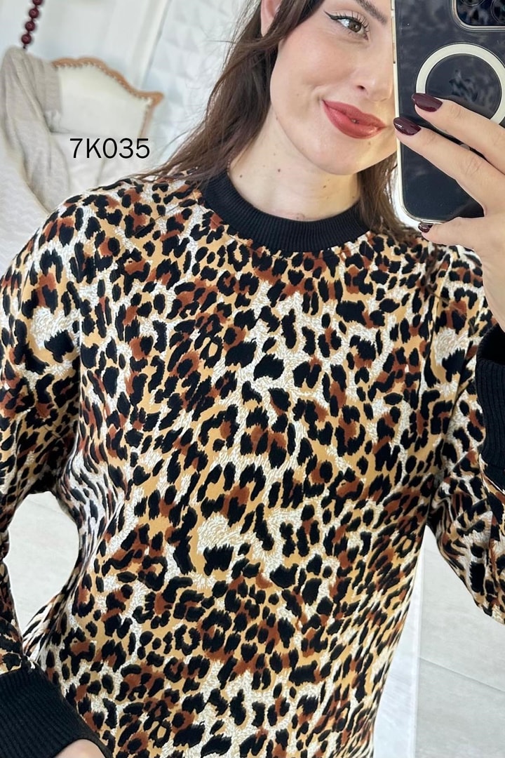 Bisiklet Yaka 2 İplik Sweatshirt