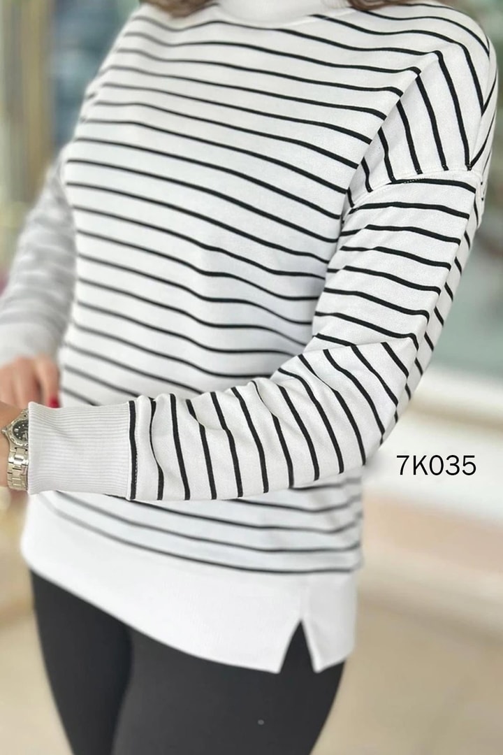 Bisiklet Yaka 2 İplik Sweatshirt