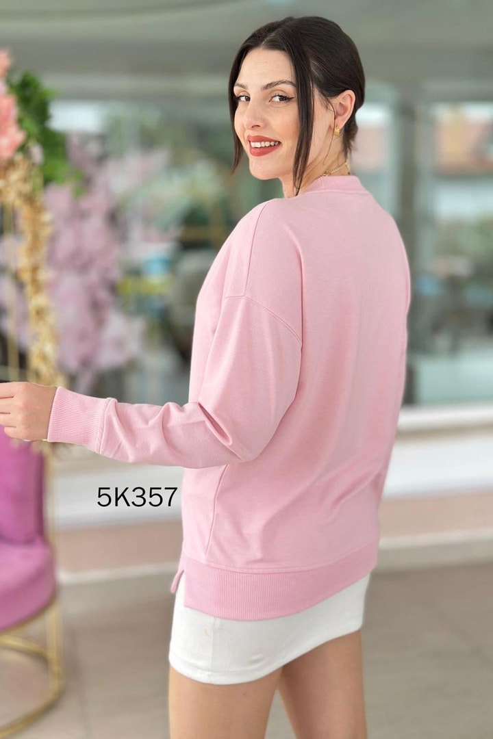 Bisiklet Yaka 2 İplik  Sweatshirt