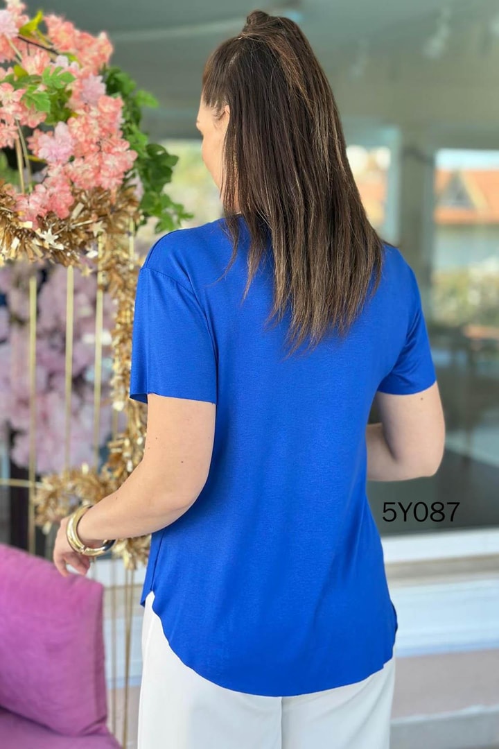 Bisiklet Yaka Bambu Tshirt