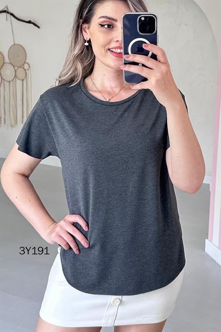Bisiklet Yaka Bambu Tshirt