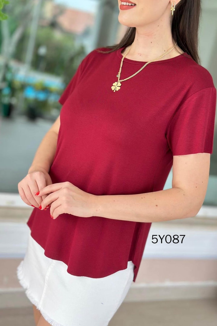 Bisiklet Yaka Bambu Tshirt