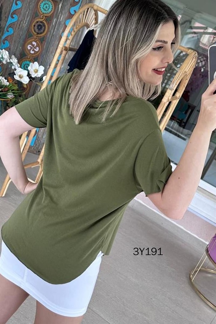 Bisiklet Yaka Bambu Tshirt
