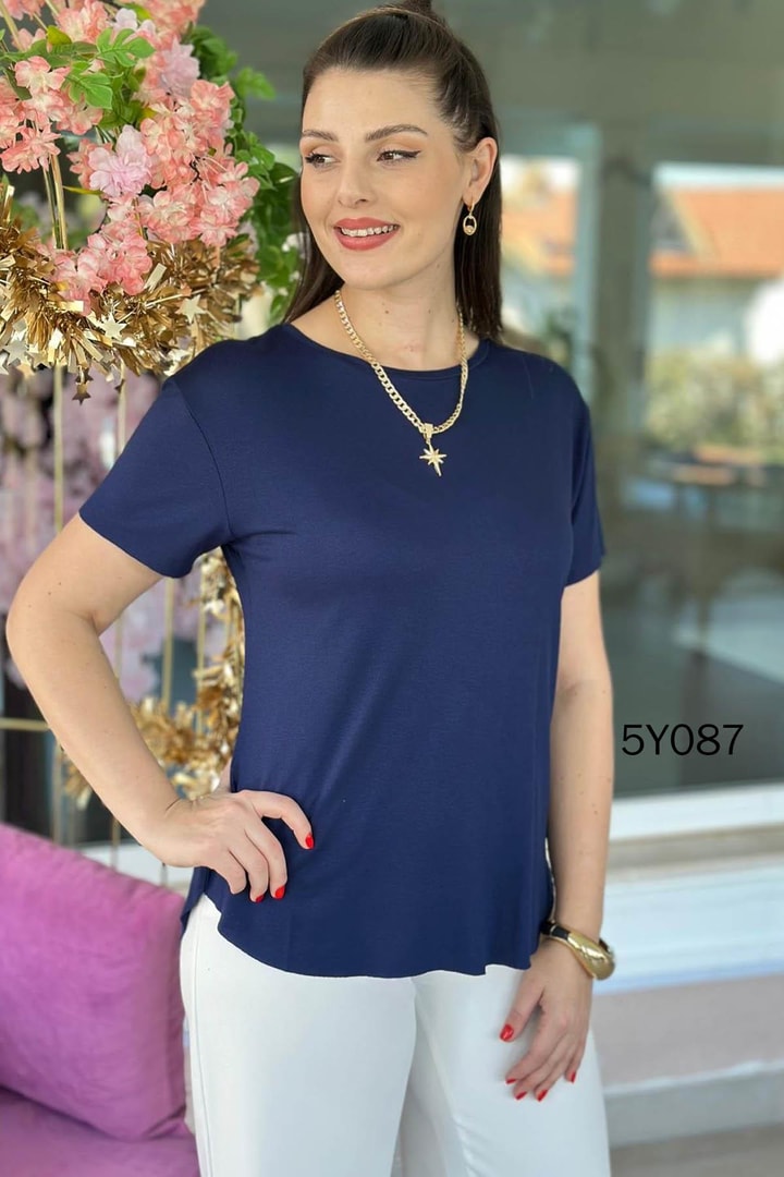 Bisiklet Yaka Bambu Tshirt
