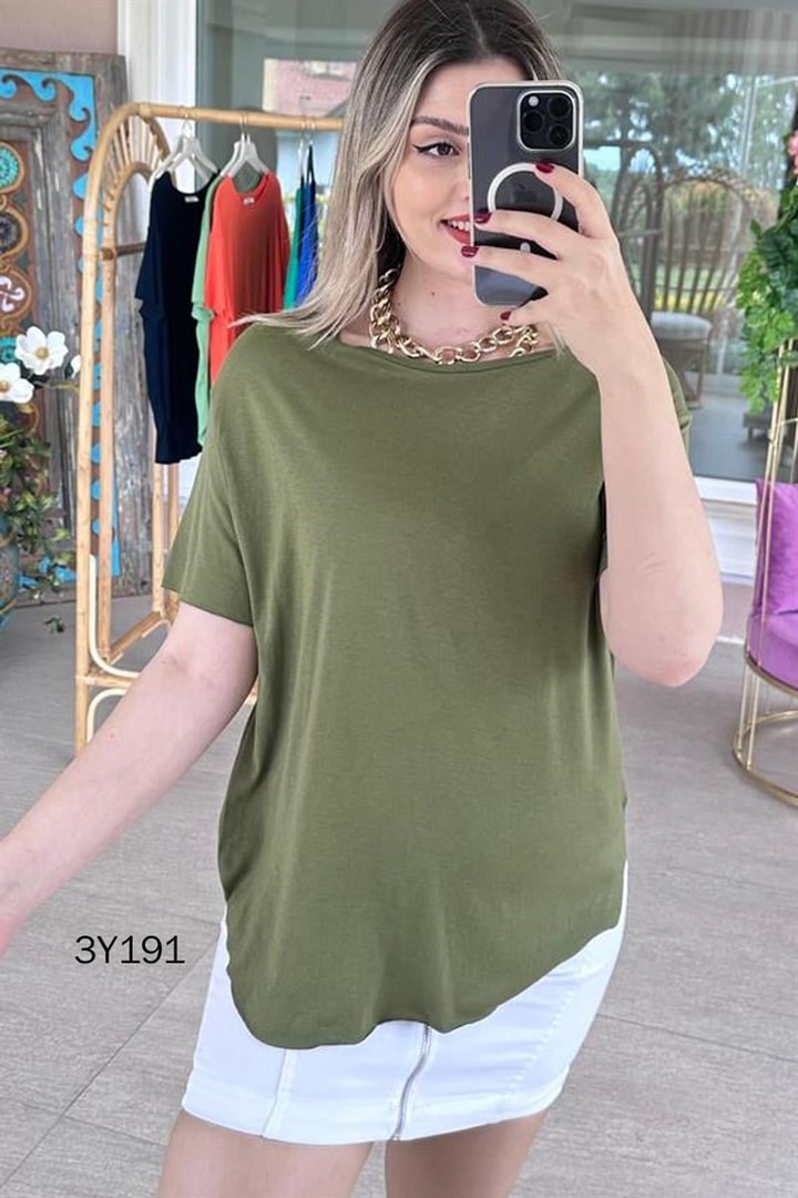 Bisiklet Yaka Bambu Tshirt
