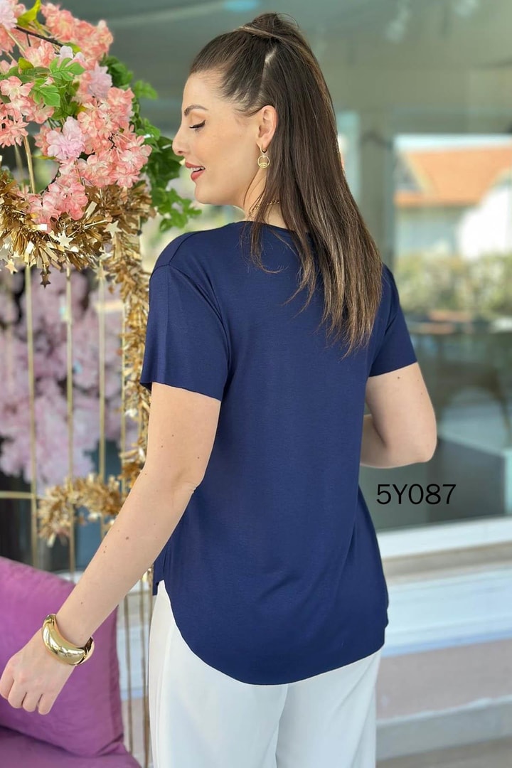 Bisiklet Yaka Bambu Tshirt