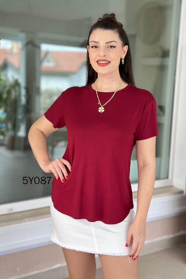 Bisiklet Yaka Bambu Tshirt