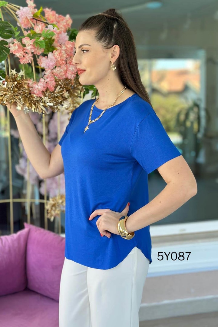Bisiklet Yaka Bambu Tshirt
