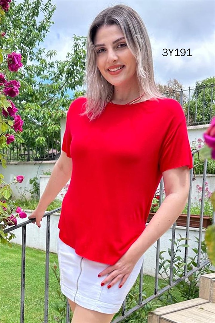 Bisiklet Yaka Bambu Tshirt