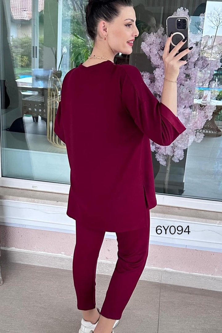 Bisiklet Yaka Kristal 2 İplik Takım