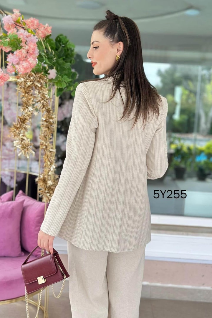 Blazer Keten Ceket