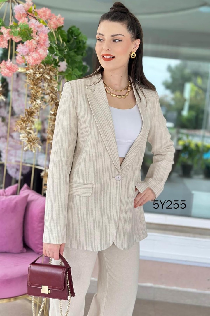 Blazer Keten Ceket