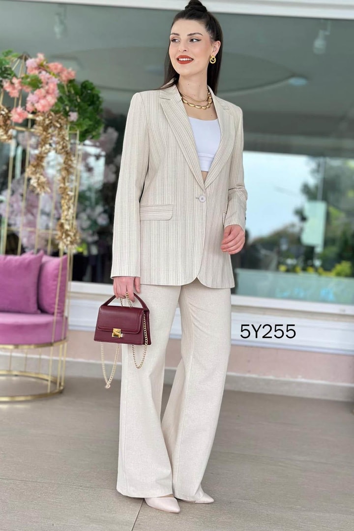 Blazer Keten Ceket