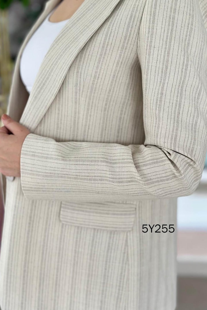 Blazer Keten Ceket