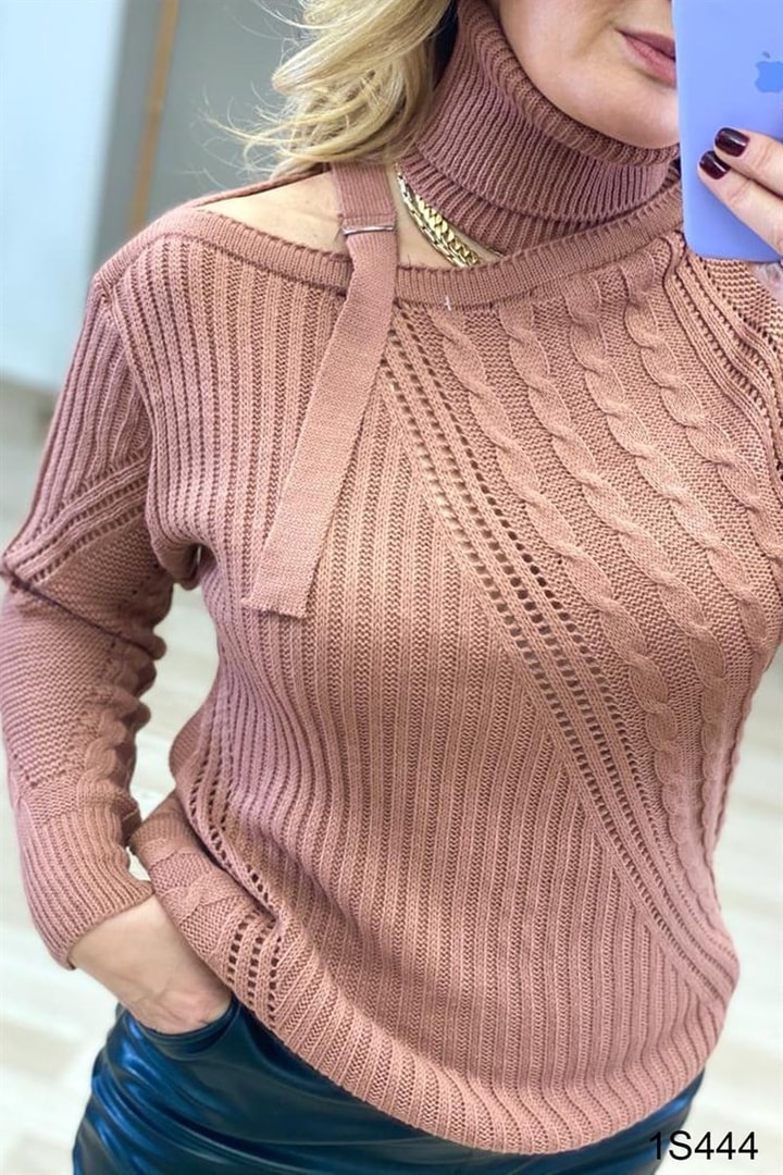 Boğazlı Triko Bluz
