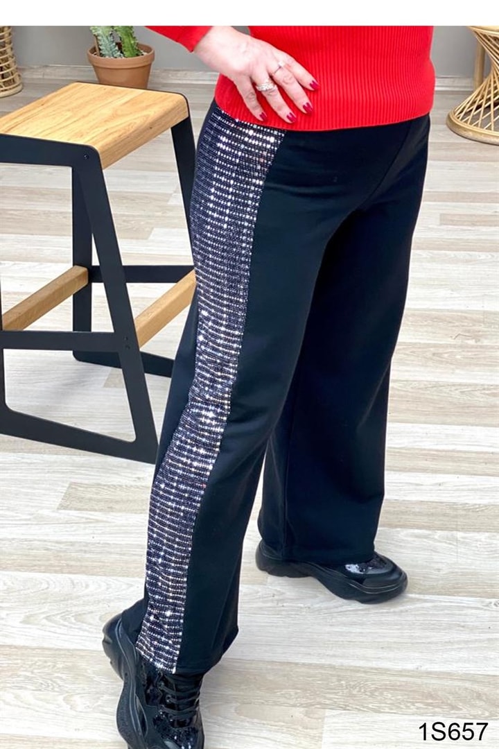 Bol Paça Pul Detay Pantolon