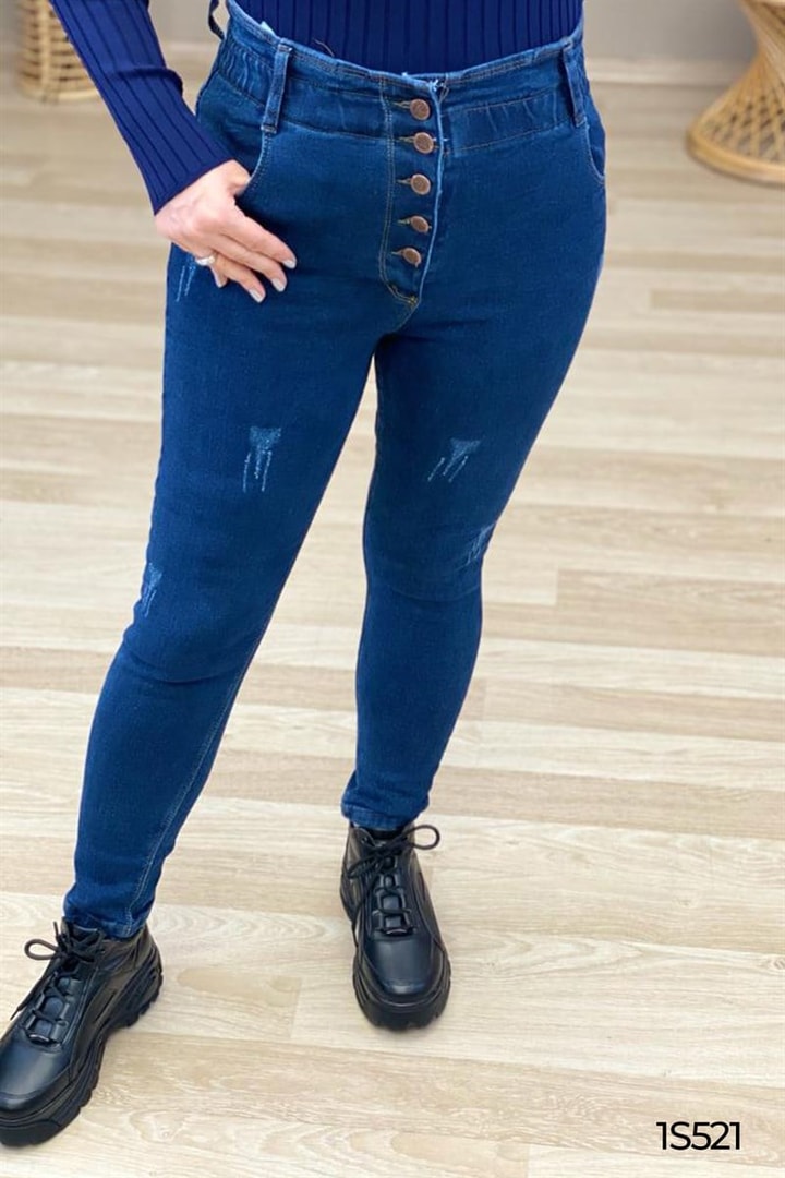 Boyfriend  Beli Lastikli  Likralı  Kot Pantolon